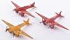 Three Dinky Toys 60g Light Racers Aircraft