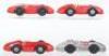 Four Dinky Toys 23e Speed Of The Wind Racing Cars