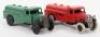 Two Post-war Dinky Toys 25d Petrol Tank Wagons