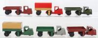 Six Dinky Toys Post War 33 series Mechanical Horse & Trailers