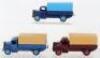 Three Dinky Toys 30S (413) Austin Covered Wagons - 2