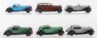 Six Dinky Toys Post-War 30 series Cars