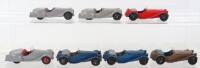 Dinky Toys 38a Frazer Nash BMW Sports and 38f Jaguar SS100 Sports cars