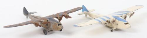 Two Dinky Toys Pre-War 60a Imperial Airways Liners