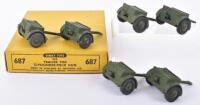 Dinky Toys Trade Box 687 Six Trailers for 25-pounder Field Gun