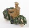 Scarce Pre-War Dinky Toys 37c Royal Signals Dispatch Rider - 2
