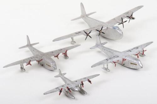 Four Dinky Toys Flying Boat Aircrafts