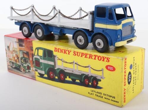 Rare Dinky Supertoys 935 Leyland Octopus Flat Truck With Chains