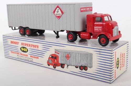 Very Rare Dinky Supertoys 948 Tractor-Trailer Mclean USA Promotional Model ‘Brown Shoe Co.