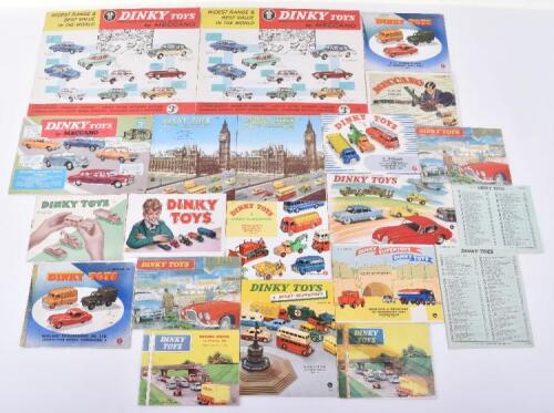 Nineteen Original Dinky Toy Catalogues