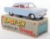 Tri-ang Spot On Model 100 Ford Zodiac, grey over light blue body