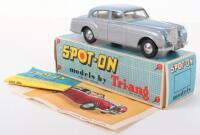 Tri-ang Spot On Model 102 Bentley 4 Door Sports Saloon, metallic blue over silver body