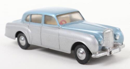 Tri-ang Spot On Model 102 Bentley 4 Door Sports Saloon, metallic blue over silver body