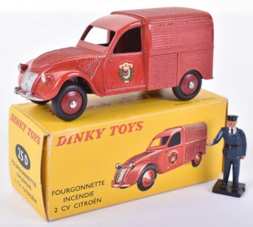 French Dinky Toys 25D Citroen 2CV Fire Service Van