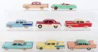 Eight Unboxed Play-worn Dinky Toys USA Cars