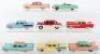 Eight Unboxed Play-worn Dinky Toys USA Cars