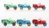 Scarce Dinky Toys 25J Jeeps Civilian in Colours Six in Trade Box - 4