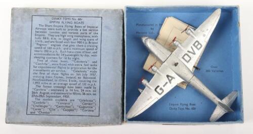 Dinky Toys Pre-War Boxed 60r Empire Flying Boat &lsquo;Corsair&rsquo;