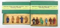 Two boxed Sets of Post-war Dinky Toys Railway Figures 0 gauge