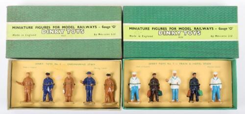 Two boxed Sets of Post-war Dinky Toys Railway Figures 0 gauge