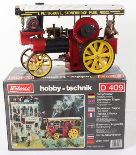 Boxed Wilesco D409 live steam Showman Engine