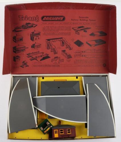 Boxed Tri-ang Railways train set and track side accessories