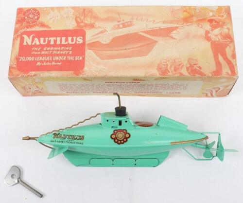 Boxed Sutcliffe tinplate clockwork Nautilus Submarine from ‘20,000 Leagues under the Sea’