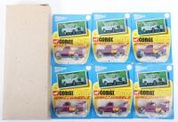 Six Corgi Juniors Whizzwheels 31 Land-Rover Breakdown Wrecker Trucks, with outer Trade Box