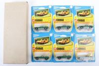 Six Corgi Juniors Whizzwheels 32 Lotus Europa, with outer Trade Box