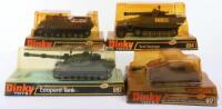 Four Dinky Bubble pack military vehicles