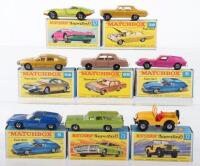 Seven Matchbox Superfast Wheels Boxed Models