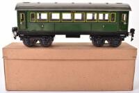 Marklin boxed 0 gauge 24cm 1751 2nd class coach, 1930s,