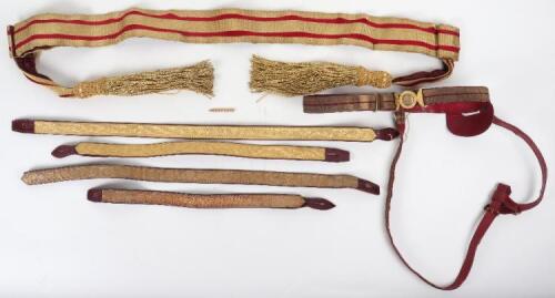 Victorian Army Officers dress belt and other