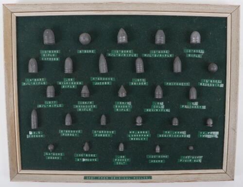 Board of Moulded Bullet Projectiles