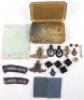 1914 Princess Mary Gift Fund Tin and Military Badges - 6