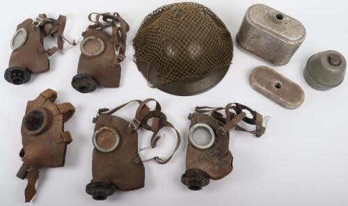 Belgium Army Steel Helmet and Gas Masks