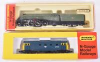 Two boxed Hornby Minitrix N gauge locomotives