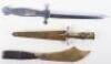 3x Great War Trench Art Letter Openers - 2