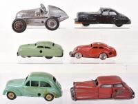 Schuco and other tinplate cars, 1950s