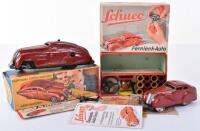 Two boxed Schuco tinplate c/w cars, German 1930s