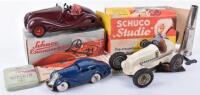 Two boxed Schuco tinplate c/w cars, German 1930s