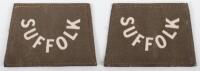 WW1 British Suffolk Regiment Slip-on Shoulder Titles