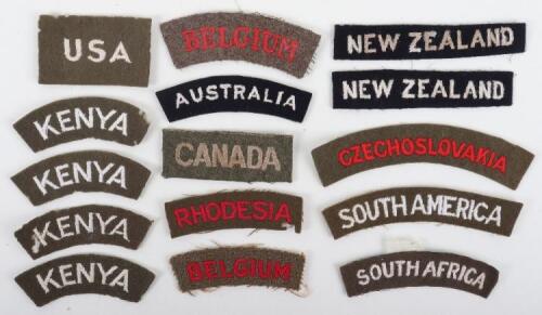 Selection of WW2 Foreign Nationality Shoulder Titles