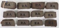 Quantity of WW2 British Royal Artillery Slip-on Shoulder Titles