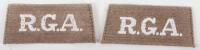 Pair of WW1 Royal Garrison Artillery Slip-on Shoulder Titles