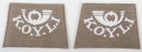 WW1 British Kings Own Yorkshire Light Infantry Slip-on Shoulder Titles