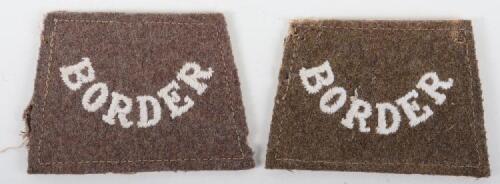 WW1 British Border Regiment Slip-on Shoulder Titles