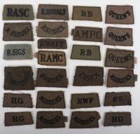 Quantity of WW2 British Cloth Slip-on Shoulder Titles