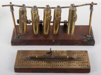 Great War Trench Art Cribbage Board