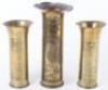 Pair of Brass Trench Art Vases - 4